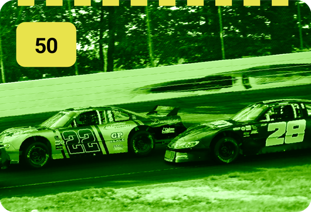 SK Modified race cars competing in the CBYD Senator's Cup