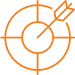 Target with arrow in bullseye position
