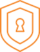 Shield with key hole icon