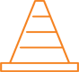Orange construction safety cone