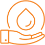 Orange exclamation point in hexagonal shape