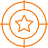 Orange target with star in the center