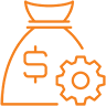 Orange exclamation point in hexagonal shape